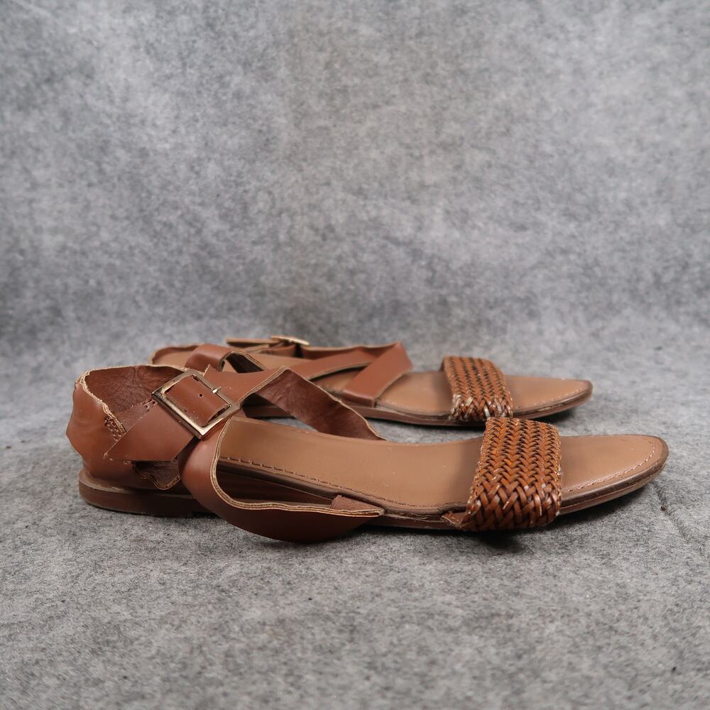 So Shoes Womens 10 Casual Sandals Fashion Brown Buckle Strap Open Toe Summer